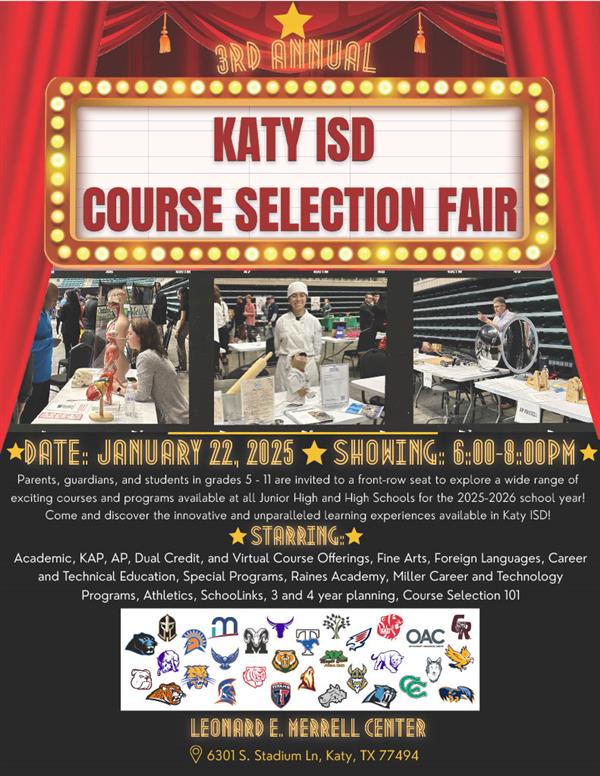 Course Selection Fair January 22, 2025 Location: Merrell Center 6-8pm
